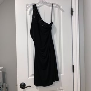 Calvin Klein One Shoulder Black Dress
